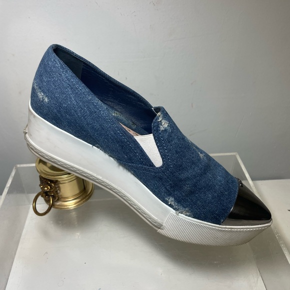 MIU MIU wedges Snearkers sz 37 made in italy - Picture 11 of 15